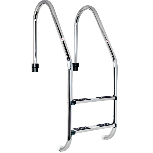 Escalera Standar 2 Peldaños antideslizantes QP. Acero Inox. AISI-316L